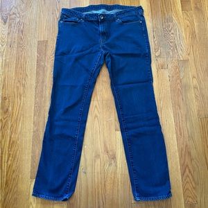 Dark wash straight leg jeans